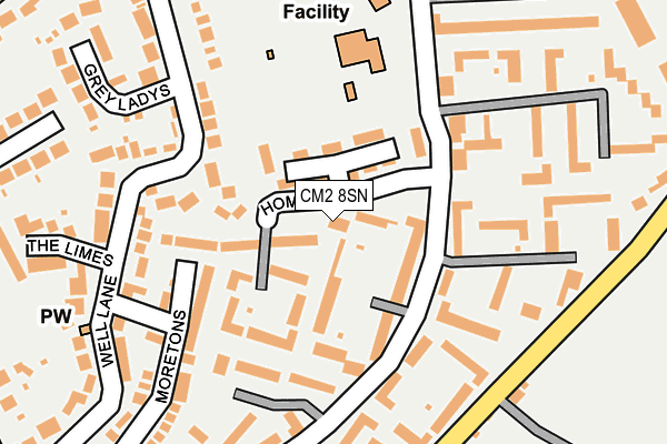 CM2 8SN map - OS OpenMap – Local (Ordnance Survey) CM2 8SN map - OS OpenMap – Local (Ordnance Survey)