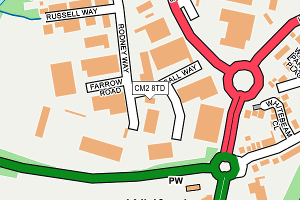 CM2 8TD map - OS OpenMap – Local (Ordnance Survey) CM2 8TD map - OS OpenMap – Local (Ordnance Survey)