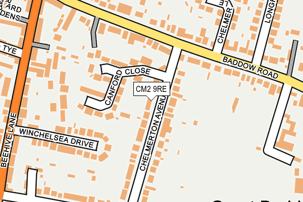 CM2 9RE map - OS OpenMap – Local (Ordnance Survey) CM2 9RE map - OS OpenMap – Local (Ordnance Survey)