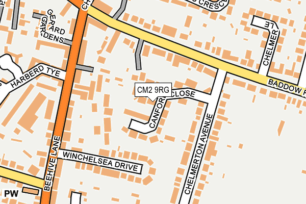 CM2 9RG map - OS OpenMap – Local (Ordnance Survey) CM2 9RG map - OS OpenMap – Local (Ordnance Survey)
