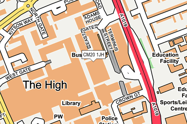 CM20 1JH map - OS OpenMap – Local (Ordnance Survey) CM20 1JH map - OS OpenMap – Local (Ordnance Survey)