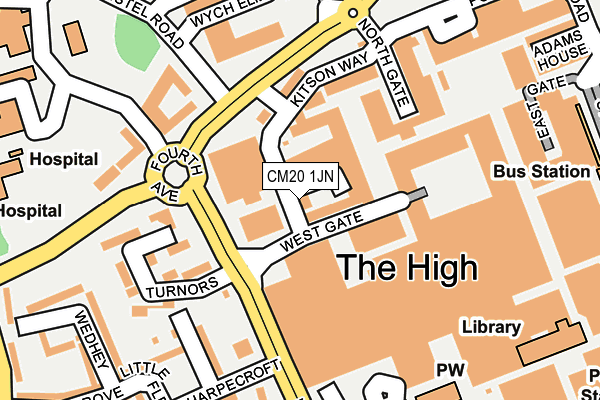 CM20 1JN map - OS OpenMap – Local (Ordnance Survey)