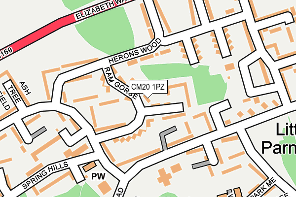 CM20 1PZ map - OS OpenMap – Local (Ordnance Survey) CM20 1PZ map - OS OpenMap – Local (Ordnance Survey)