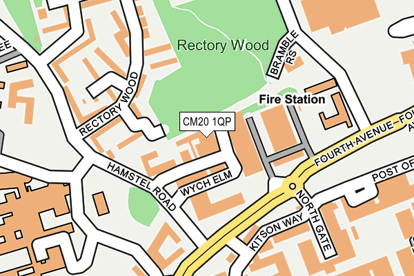 CM20 1QP map - OS OpenMap – Local (Ordnance Survey) CM20 1QP map - OS OpenMap – Local (Ordnance Survey)