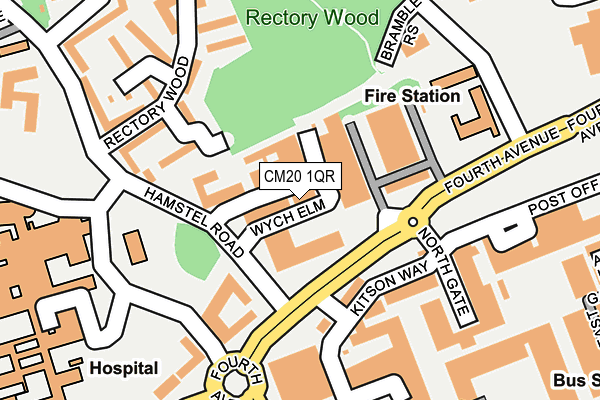 CM20 1QR map - OS OpenMap – Local (Ordnance Survey) CM20 1QR map - OS OpenMap – Local (Ordnance Survey)