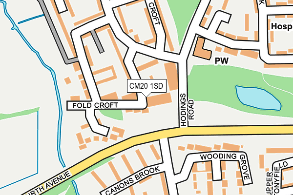 CM20 1SD map - OS OpenMap – Local (Ordnance Survey)