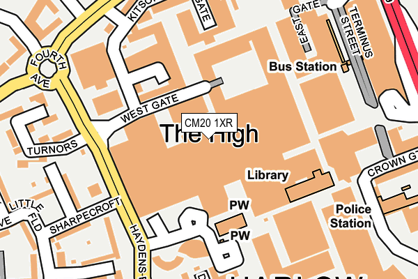 CM20 1XR map - OS OpenMap – Local (Ordnance Survey) CM20 1XR map - OS OpenMap – Local (Ordnance Survey)