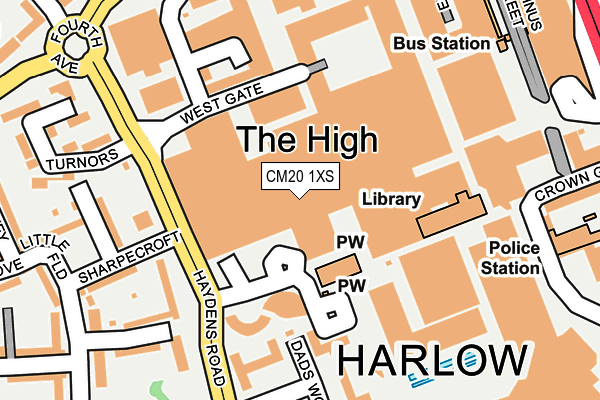CM20 1XS map - OS OpenMap – Local (Ordnance Survey) CM20 1XS map - OS OpenMap – Local (Ordnance Survey)