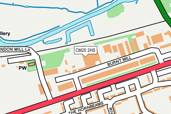 CM20 2HS map - OS OpenMap – Local (Ordnance Survey)