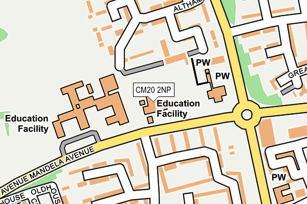 CM20 2NP map - OS OpenMap – Local (Ordnance Survey) CM20 2NP map - OS OpenMap – Local (Ordnance Survey)