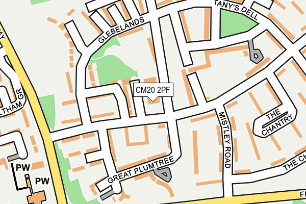 CM20 2PF map - OS OpenMap – Local (Ordnance Survey) CM20 2PF map - OS OpenMap – Local (Ordnance Survey)