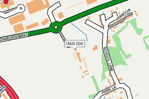 CM20 2QG map - OS OpenMap – Local (Ordnance Survey) CM20 2QG map - OS OpenMap – Local (Ordnance Survey)
