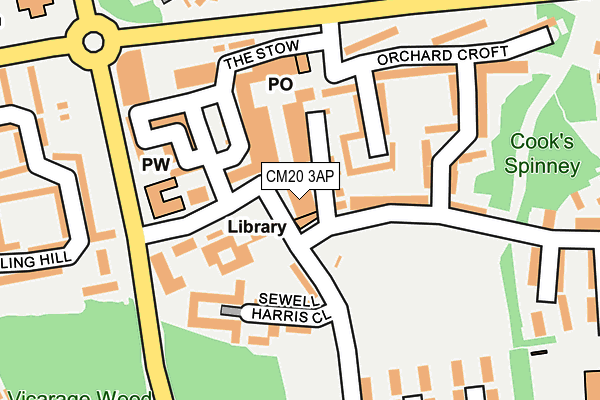 CM20 3AP map - OS OpenMap – Local (Ordnance Survey) CM20 3AP map - OS OpenMap – Local (Ordnance Survey)