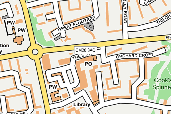 CM20 3AQ map - OS OpenMap – Local (Ordnance Survey) CM20 3AQ map - OS OpenMap – Local (Ordnance Survey)