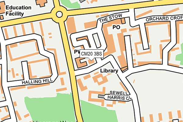 CM20 3BS map - OS OpenMap – Local (Ordnance Survey) CM20 3BS map - OS OpenMap – Local (Ordnance Survey)