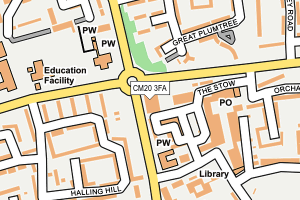 CM20 3FA map - OS OpenMap – Local (Ordnance Survey) CM20 3FA map - OS OpenMap – Local (Ordnance Survey)