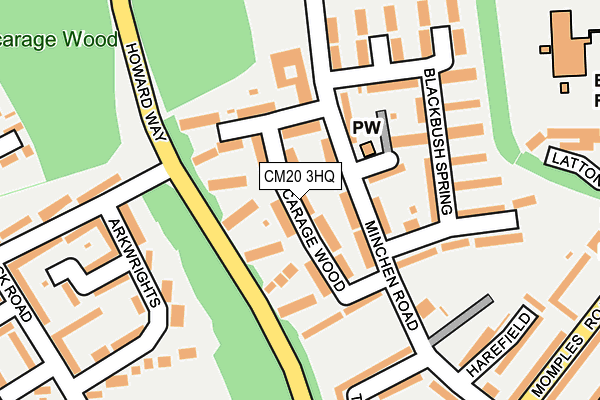 CM20 3HQ map - OS OpenMap – Local (Ordnance Survey)