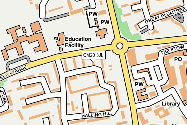 CM20 3JL map - OS OpenMap – Local (Ordnance Survey) CM20 3JL map - OS OpenMap – Local (Ordnance Survey)