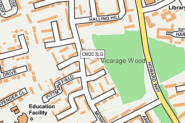 CM20 3LG map - OS OpenMap – Local (Ordnance Survey) CM20 3LG map - OS OpenMap – Local (Ordnance Survey)