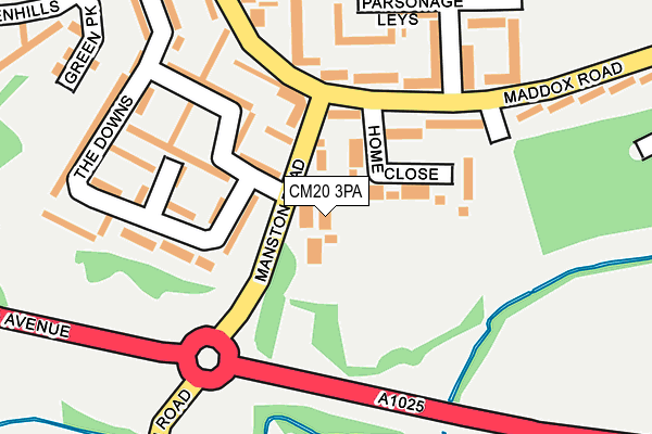 CM20 3PA map - OS OpenMap – Local (Ordnance Survey) CM20 3PA map - OS OpenMap – Local (Ordnance Survey)