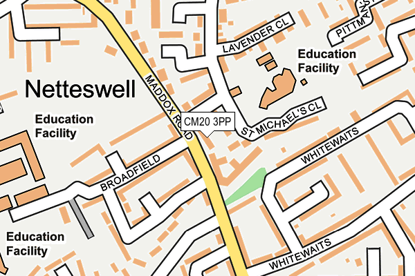 CM20 3PP map - OS OpenMap – Local (Ordnance Survey) CM20 3PP map - OS OpenMap – Local (Ordnance Survey)