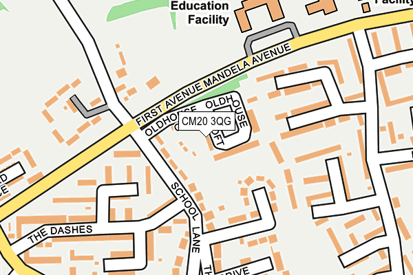 CM20 3QG map - OS OpenMap – Local (Ordnance Survey) CM20 3QG map - OS OpenMap – Local (Ordnance Survey)