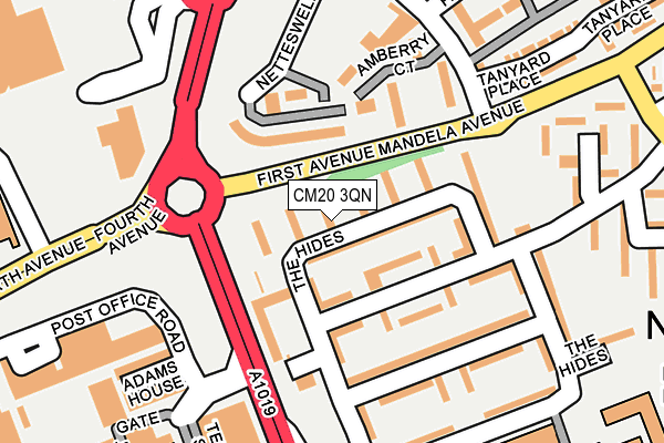 CM20 3QN map - OS OpenMap – Local (Ordnance Survey)