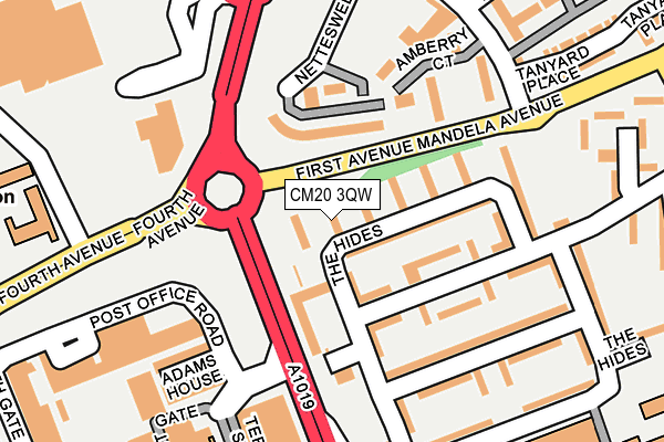 CM20 3QW map - OS OpenMap – Local (Ordnance Survey) CM20 3QW map - OS OpenMap – Local (Ordnance Survey)