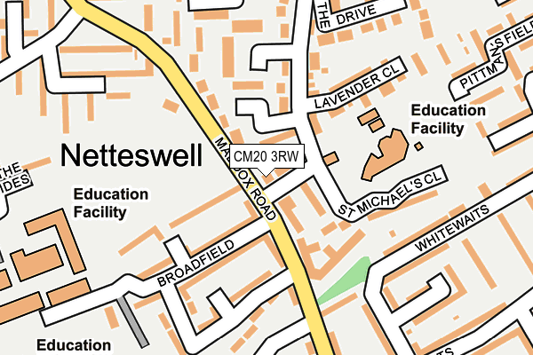 CM20 3RW map - OS OpenMap – Local (Ordnance Survey) CM20 3RW map - OS OpenMap – Local (Ordnance Survey)