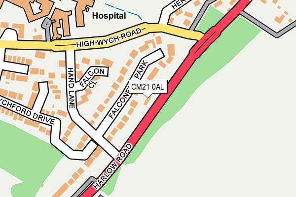 CM21 0AL map - OS OpenMap – Local (Ordnance Survey) CM21 0AL map - OS OpenMap – Local (Ordnance Survey)