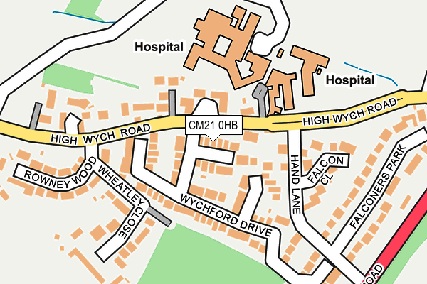 CM21 0HB map - OS OpenMap – Local (Ordnance Survey) CM21 0HB map - OS OpenMap – Local (Ordnance Survey)