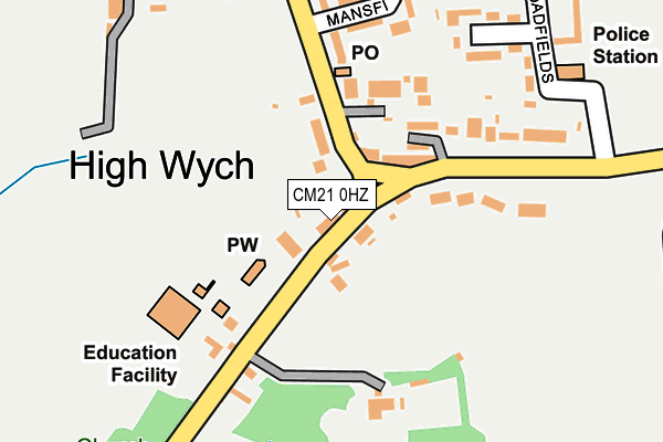 CM21 0HZ map - OS OpenMap – Local (Ordnance Survey) CM21 0HZ map - OS OpenMap – Local (Ordnance Survey)