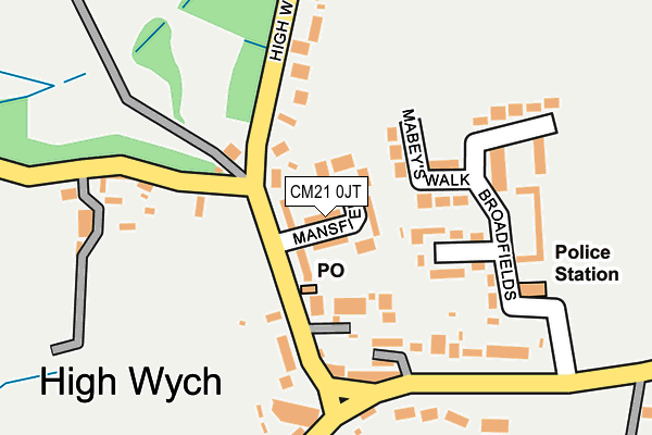 CM21 0JT map - OS OpenMap – Local (Ordnance Survey) CM21 0JT map - OS OpenMap – Local (Ordnance Survey)