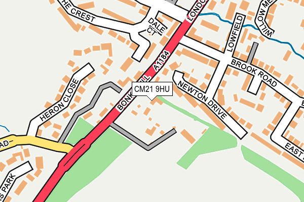 CM21 9HU map - OS OpenMap – Local (Ordnance Survey) CM21 9HU map - OS OpenMap – Local (Ordnance Survey)
