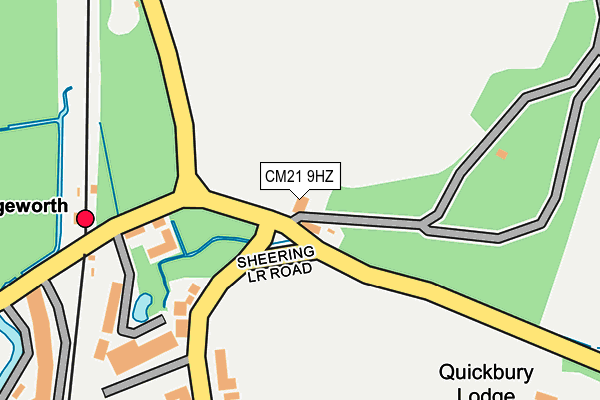 CM21 9HZ map - OS OpenMap – Local (Ordnance Survey)