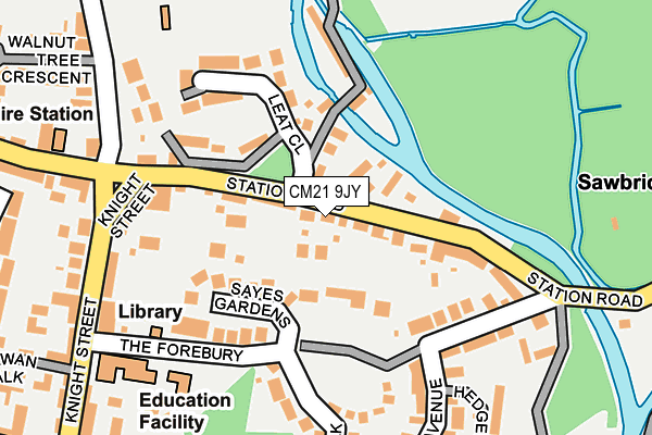CM21 9JY map - OS OpenMap – Local (Ordnance Survey) CM21 9JY map - OS OpenMap – Local (Ordnance Survey)