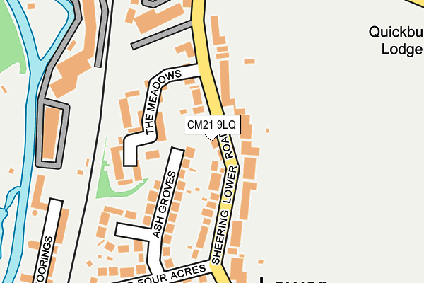 CM21 9LQ map - OS OpenMap – Local (Ordnance Survey) CM21 9LQ map - OS OpenMap – Local (Ordnance Survey)