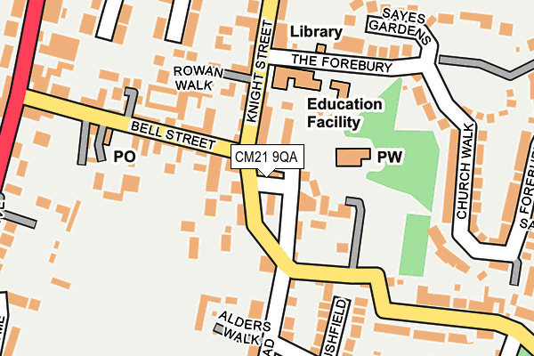 CM21 9QA map - OS OpenMap – Local (Ordnance Survey) CM21 9QA map - OS OpenMap – Local (Ordnance Survey)