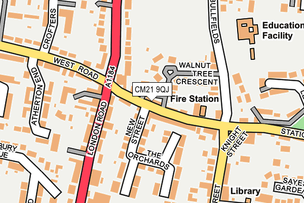 CM21 9QJ map - OS OpenMap – Local (Ordnance Survey) CM21 9QJ map - OS OpenMap – Local (Ordnance Survey)