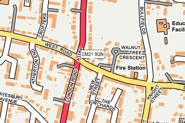 CM21 9QN map - OS OpenMap – Local (Ordnance Survey) CM21 9QN map - OS OpenMap – Local (Ordnance Survey)