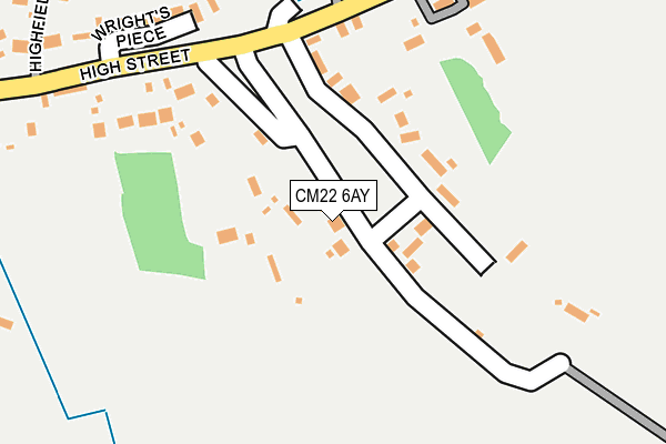CM22 6AY map - OS OpenMap – Local (Ordnance Survey) CM22 6AY map - OS OpenMap – Local (Ordnance Survey)