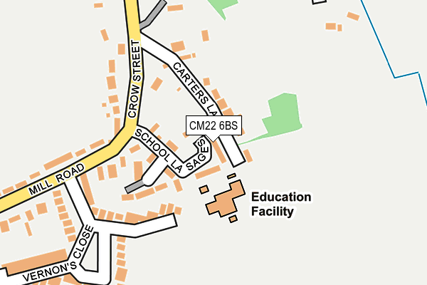 CM22 6BS map - OS OpenMap – Local (Ordnance Survey) CM22 6BS map - OS OpenMap – Local (Ordnance Survey)
