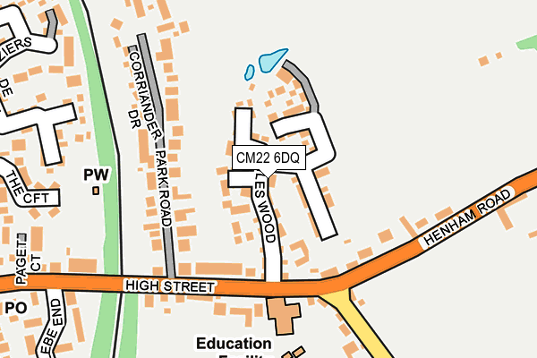 CM22 6DQ map - OS OpenMap – Local (Ordnance Survey) CM22 6DQ map - OS OpenMap – Local (Ordnance Survey)