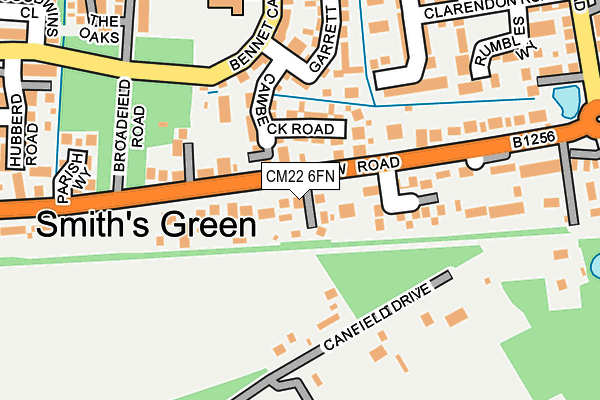 CM22 6FN map - OS OpenMap – Local (Ordnance Survey) CM22 6FN map - OS OpenMap – Local (Ordnance Survey)
