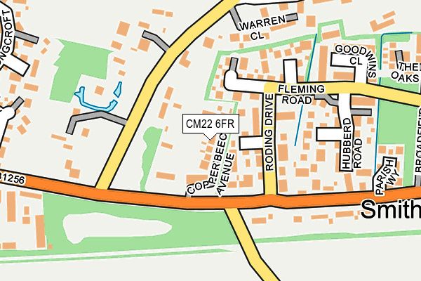 CM22 6FR map - OS OpenMap – Local (Ordnance Survey) CM22 6FR map - OS OpenMap – Local (Ordnance Survey)