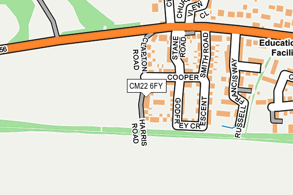 CM22 6FY map - OS OpenMap – Local (Ordnance Survey) CM22 6FY map - OS OpenMap – Local (Ordnance Survey)