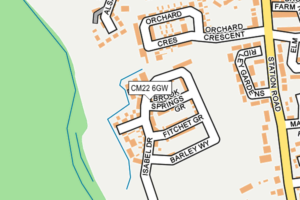CM22 6GW map - OS OpenMap – Local (Ordnance Survey) CM22 6GW map - OS OpenMap – Local (Ordnance Survey)