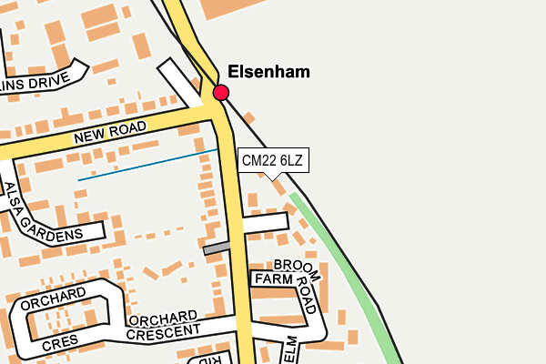 CM22 6LZ map - OS OpenMap – Local (Ordnance Survey)