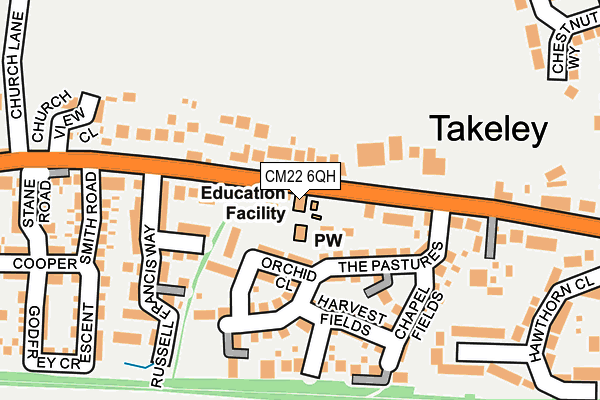 CM22 6QH map - OS OpenMap – Local (Ordnance Survey) CM22 6QH map - OS OpenMap – Local (Ordnance Survey)
