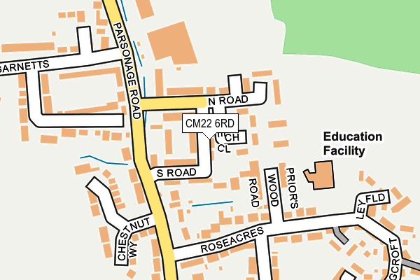 CM22 6RD map - OS OpenMap – Local (Ordnance Survey)